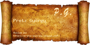 Pretz György névjegykártya